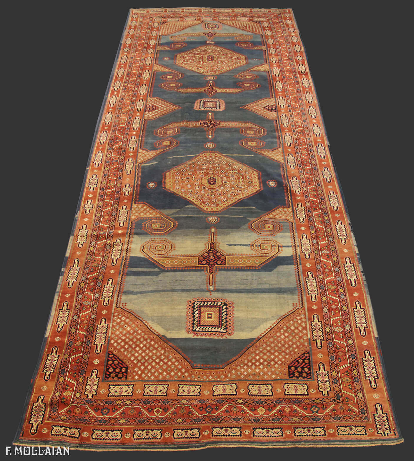 Antique Persian Bakshaish Gallery Carpet n°:66265562