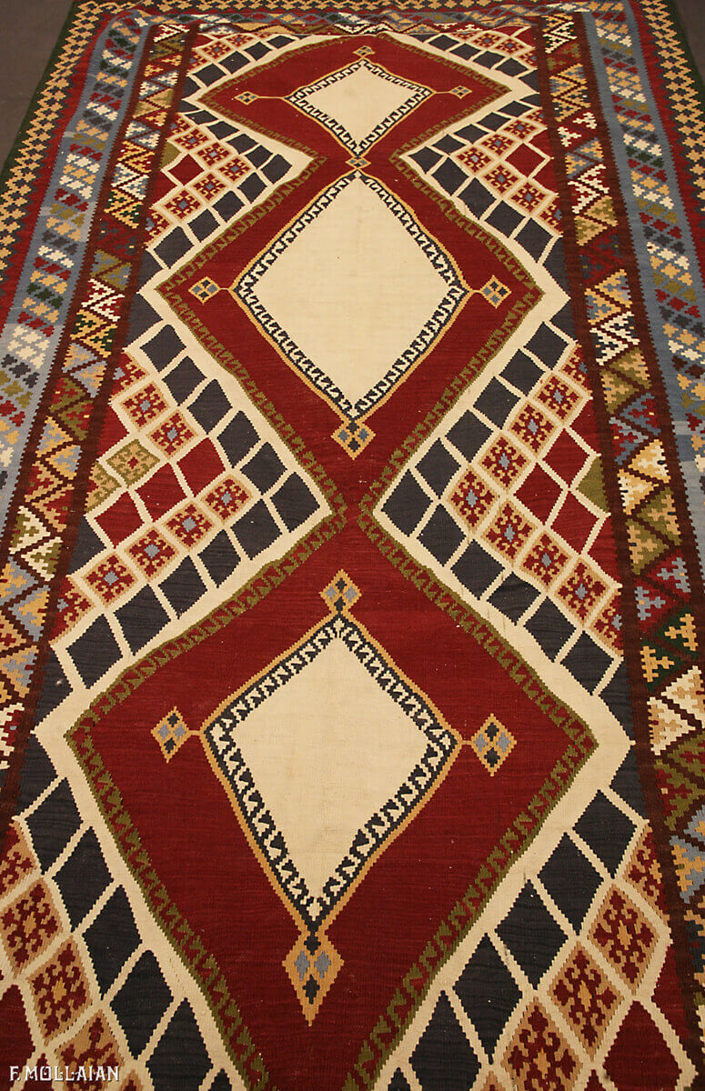 Tapis Kilim Kashkai Antique Fine n°:68693535