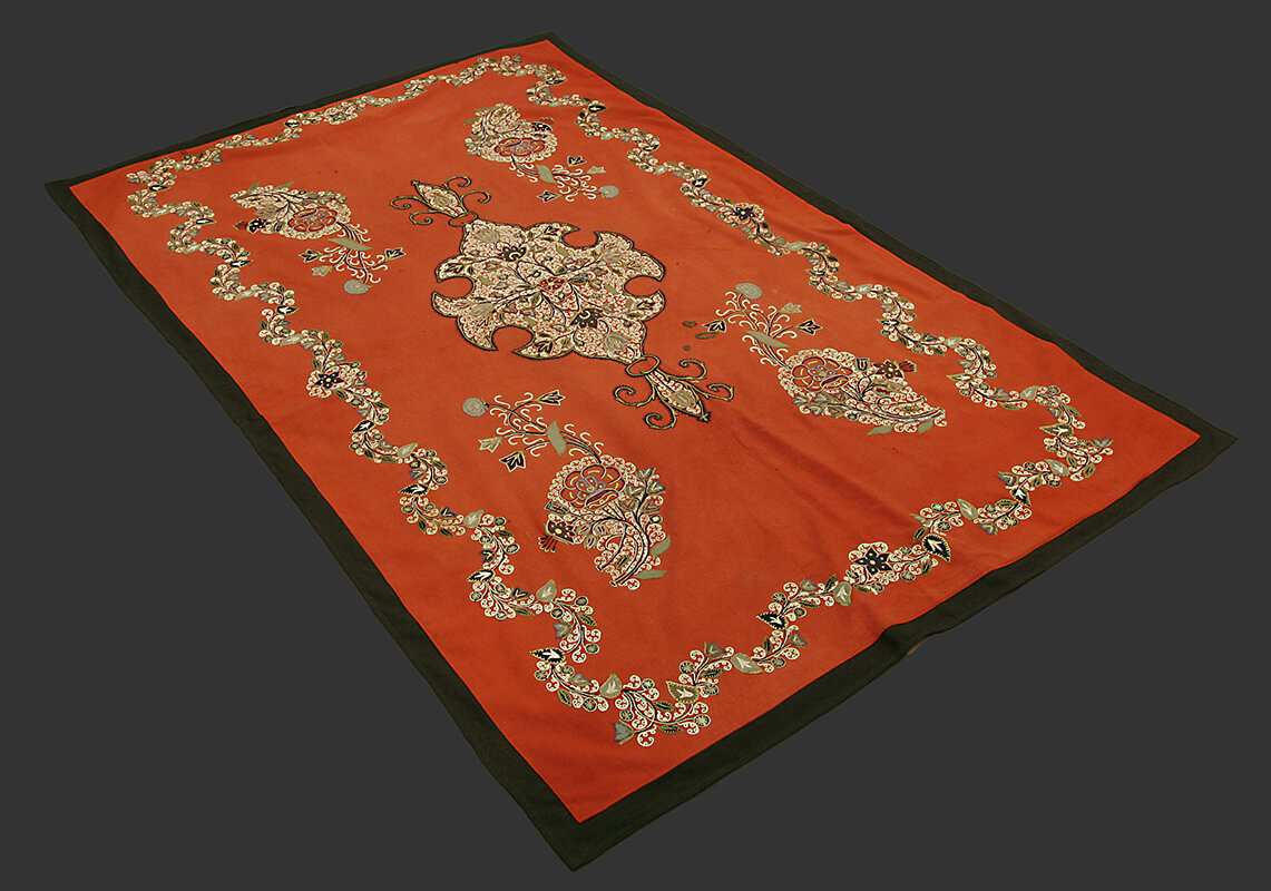 Textil Persa Semi-Antiguo Rashti-Duzi n°:71043241