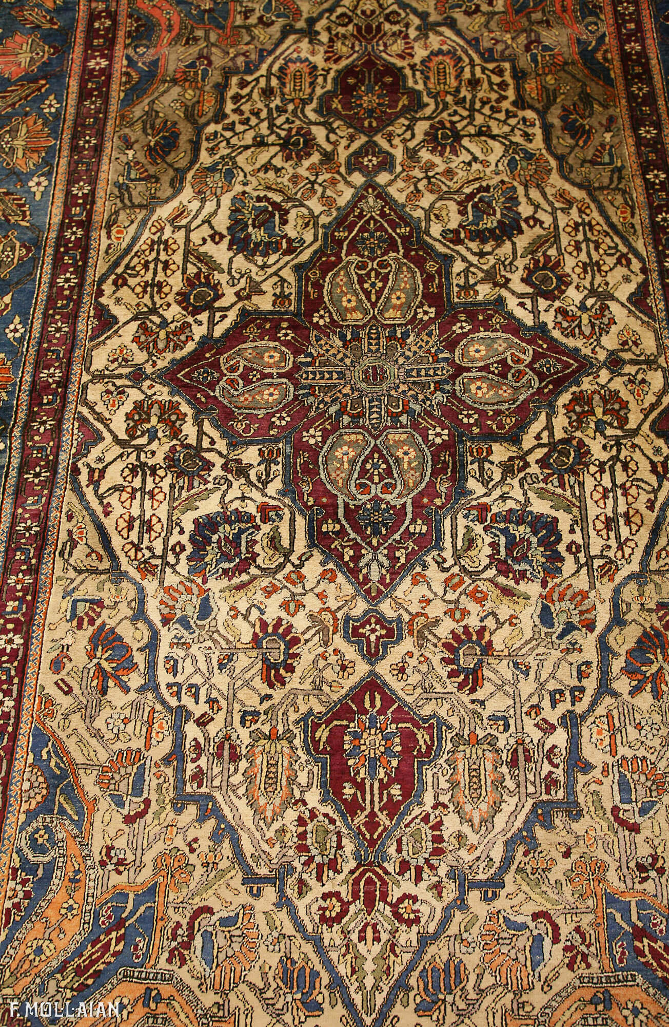 Alfombra Persa Antigua Farahan Seda n°:71197249