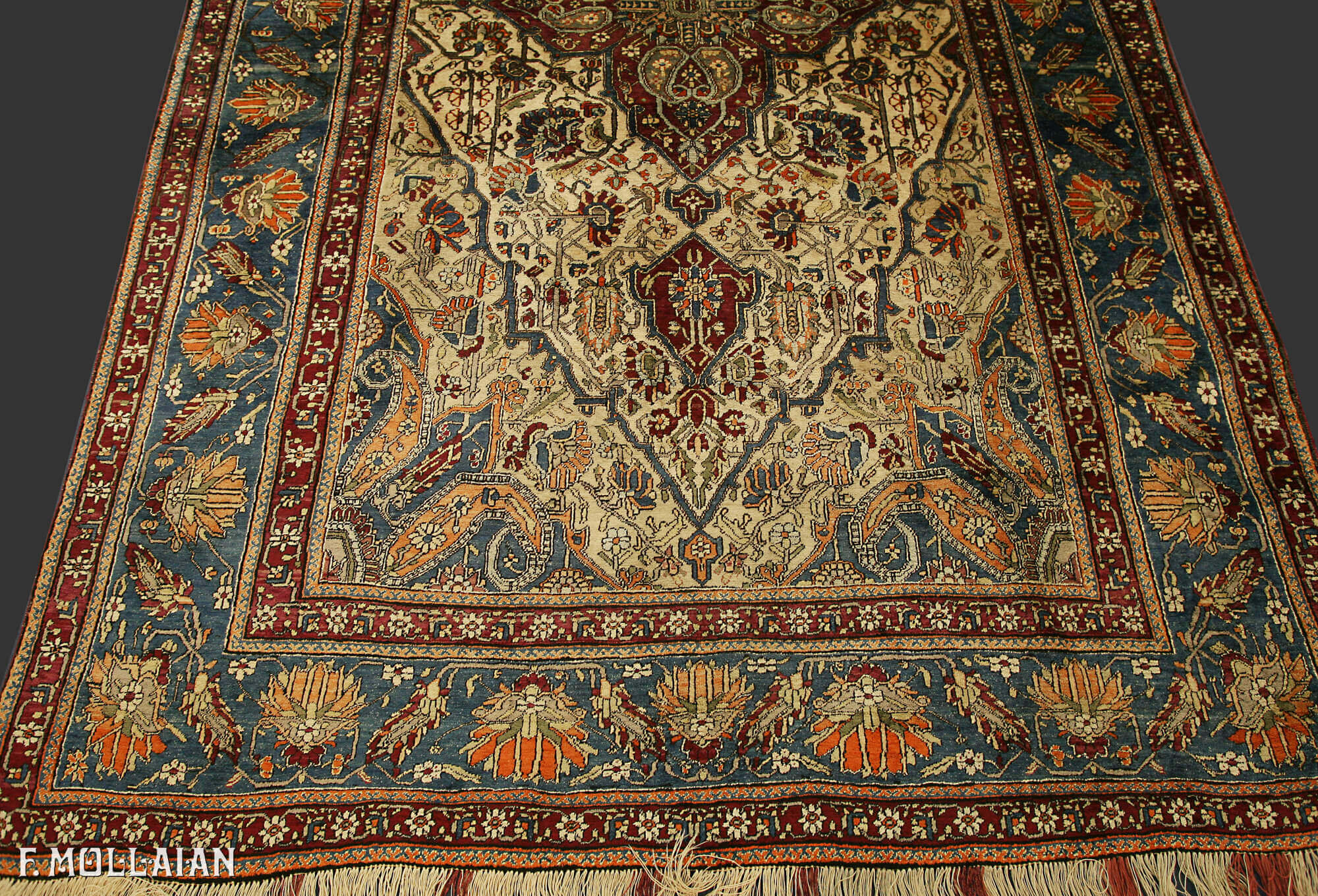 Alfombra Persa Antigua Farahan Seda n°:71197249