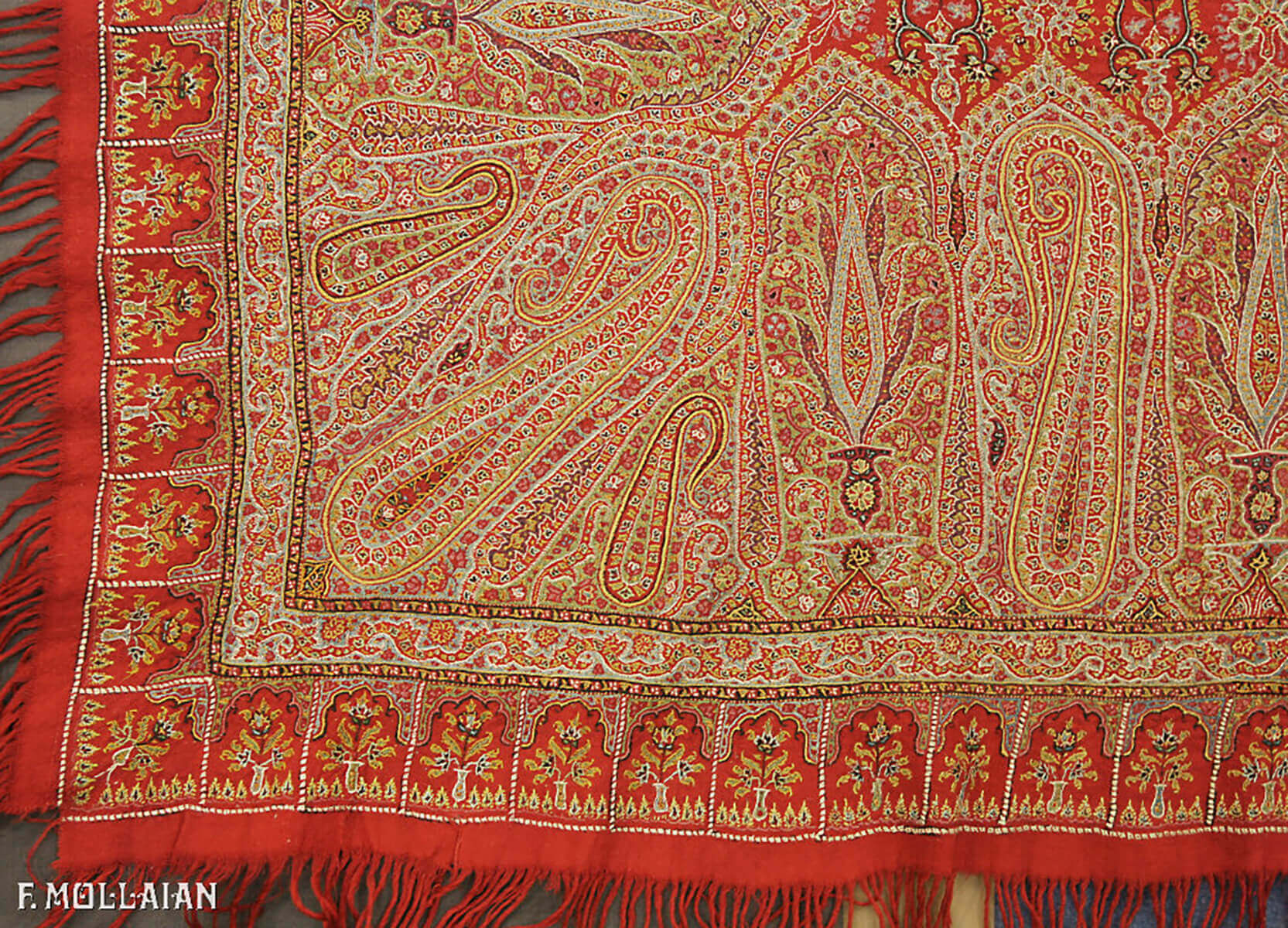 Textile Ancien du Cachemire Indien n°:72248015