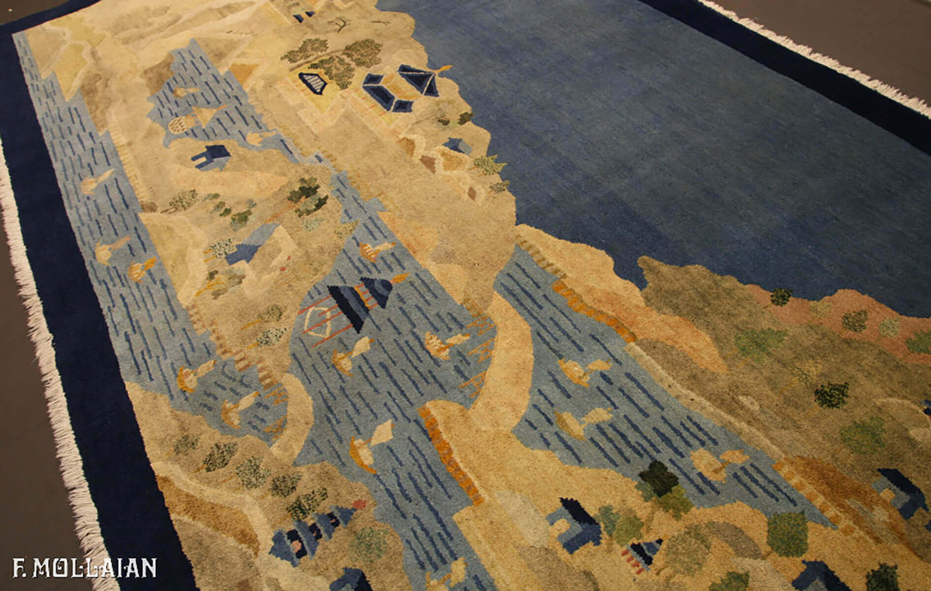 Landscape design Figurative Antique Peking Chinese Rug n°:81495359