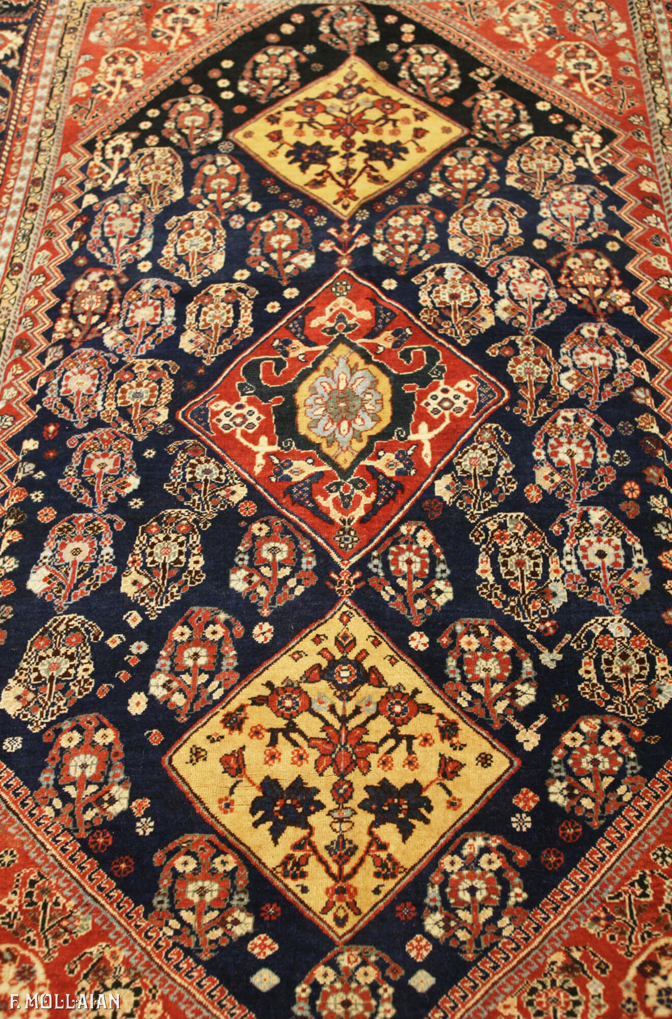 Tapis Persan Antique Kashkuli n°:84931382