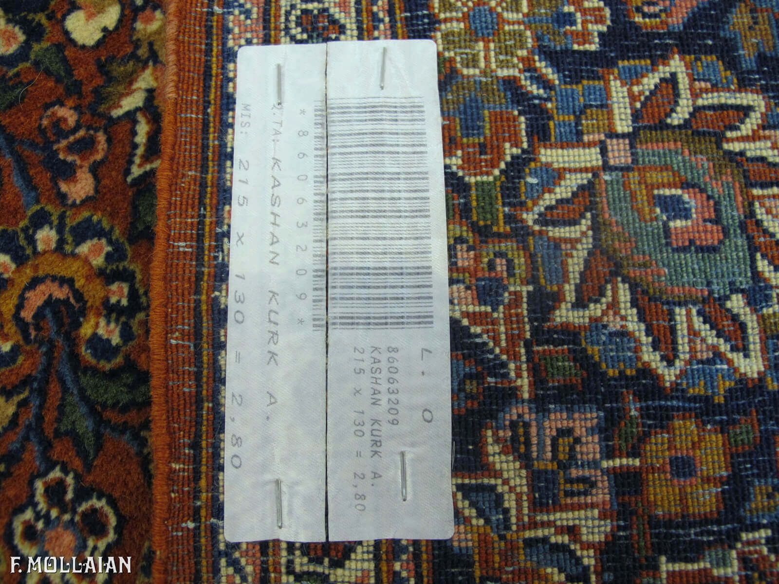 Tappeto Persiano Antico Kashan Kurk n°:86063209