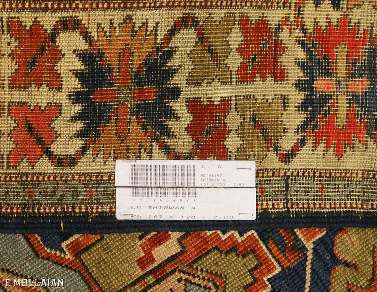 Blue Field Antique Shirwan Caucasian Rug n°:90146497