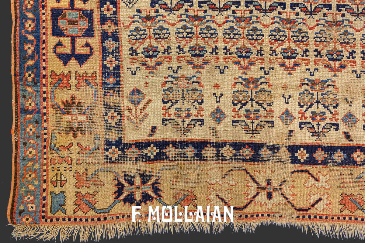 Antique Caucasian Kalleh-Size Shahsavan All-over Carpet (340x150 cm)