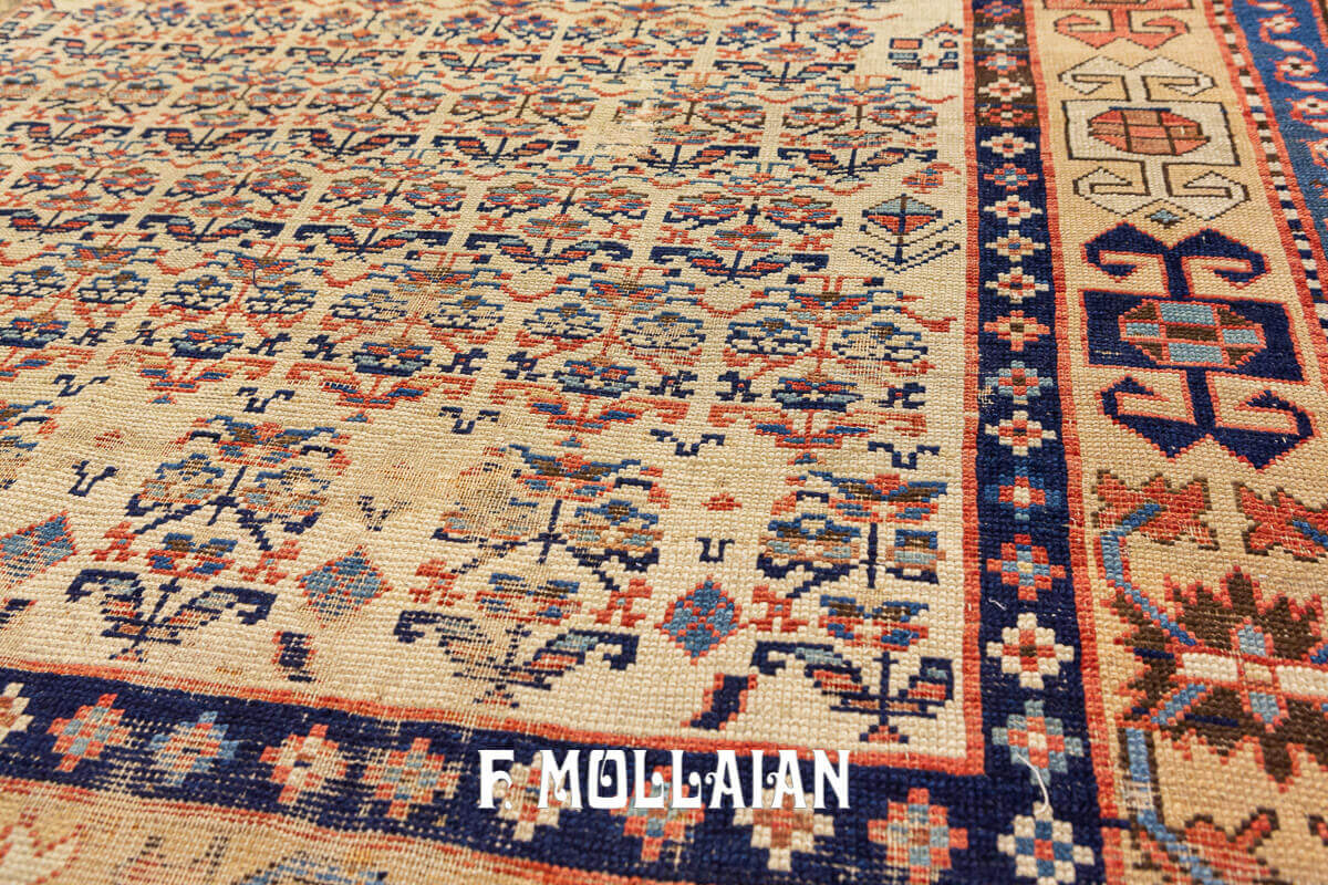 Antique Caucasian Kalleh-Size Shahsavan All-over Carpet (340x150 cm)