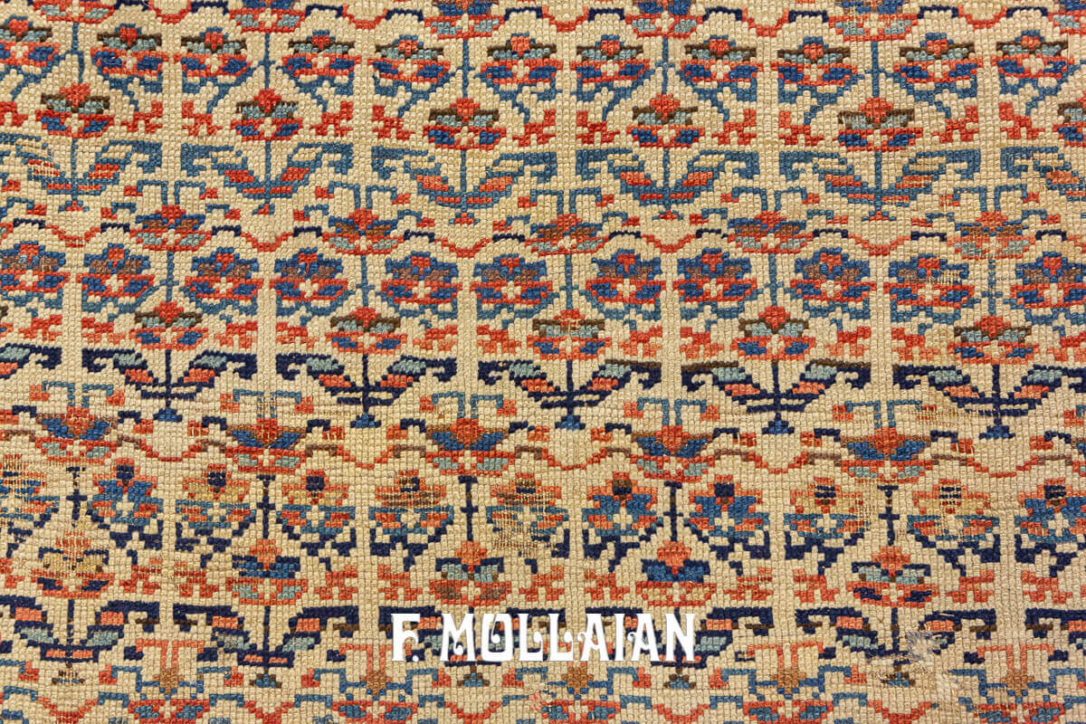 Antique Caucasian Kalleh-Size Shahsavan All-over Carpet (340x150 cm)