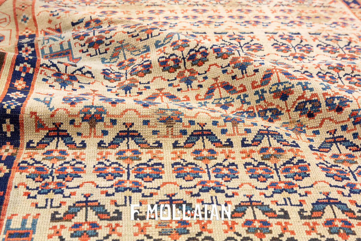 Antique Caucasian Kalleh-Size Shahsavan All-over Carpet (340x150 cm)