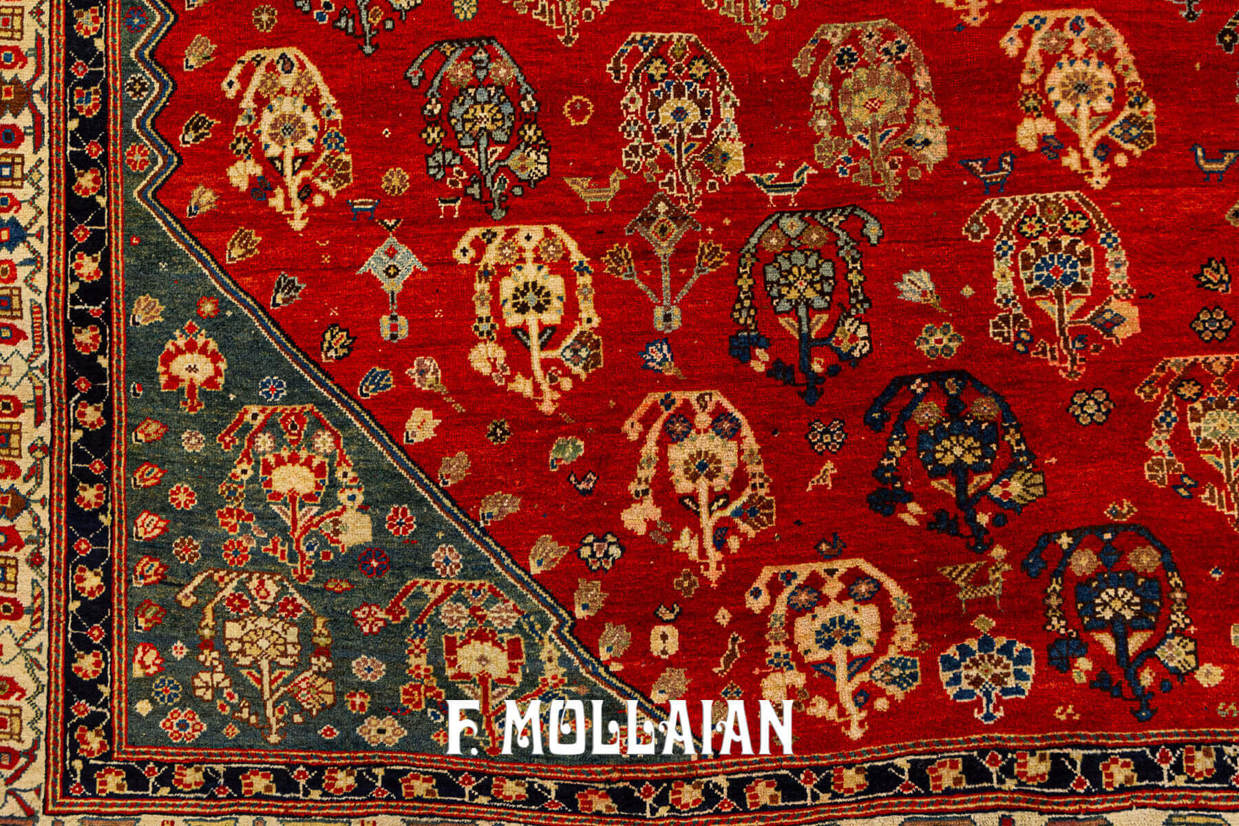 All-over (Moharammat design) with Wide Gallery (kalleh) Size Hand-knotted Antique Persian Kashkuli Carpet n°:96133719